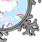 Rainbows and Unicorns Vintage Snowflake - Detail