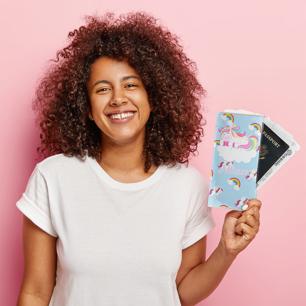 Rainbows and Unicorns Vinyl Document Holder - LIFESTYLE