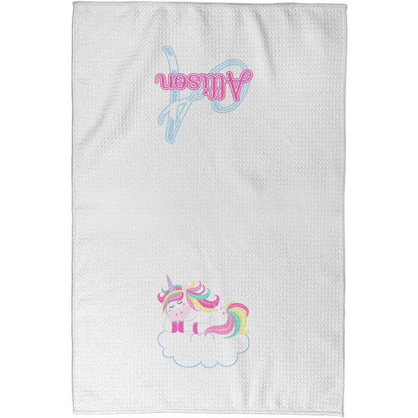 Rainbows and Unicorns Waffle Towel - Partial Print - Approval Image