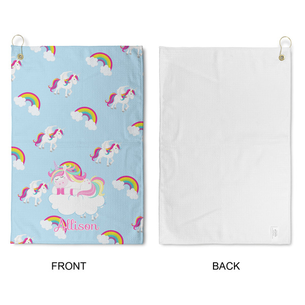 Rainbows and Unicorns Waffle Weave Golf Towel - Approval