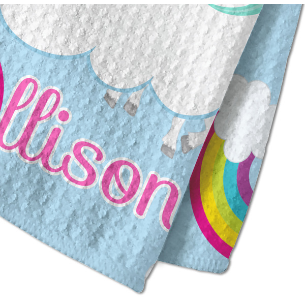 Rainbows and Unicorns Waffle Weave Towel - Closeup of Material Image