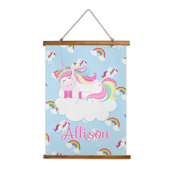 Custom Rainbows and Unicorns Wall Hanging Tapestry - Tall (Personalized)