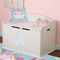 Rainbows and Unicorns Wall Letter Decal Small on Toy Chest
