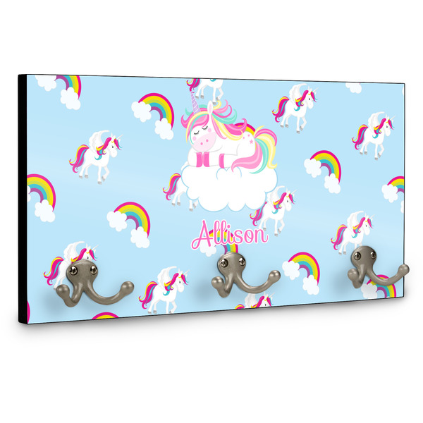 Rainbows and Unicorns Wall Mounted Coat Hanger - Side View