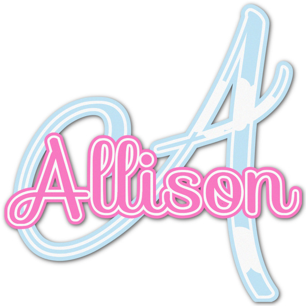 Custom Rainbows and Unicorns Name & Initial Decal - Up to 9"x9" (Personalized)