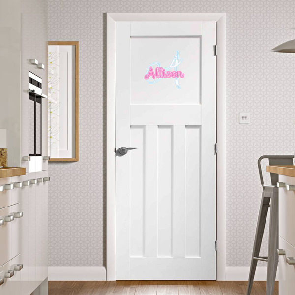 Rainbows and Unicorns Wall Name & Initial Medium on Door