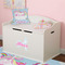 Rainbows and Unicorns Wall Name & Initial Small on Toy Chest