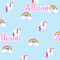 Rainbows and Unicorns Wallpaper & Surface Covering (Peel & Stick 24"x 24" Sample)