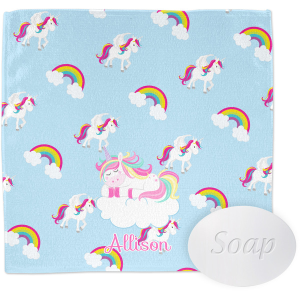 Rainbows and Unicorns Wash Cloth with soap