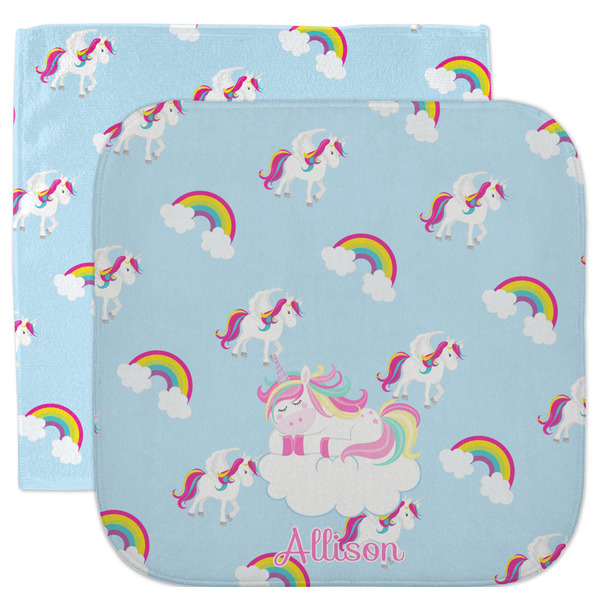 Custom Rainbows and Unicorns Facecloth / Wash Cloth (Personalized)