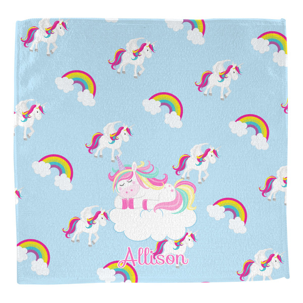 Rainbows and Unicorns Washcloth - Front - No Soap