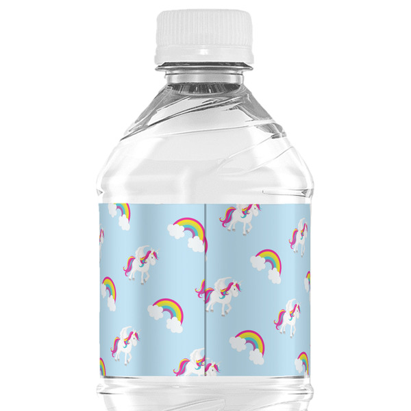 Rainbows and Unicorns Water Bottle Label - Back View