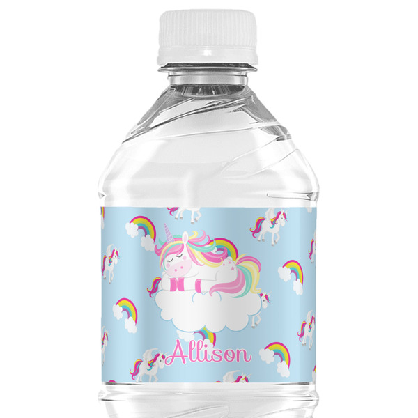 Custom Rainbows and Unicorns Water Bottle Labels - Custom Sized (Personalized)