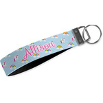 Rainbows and Unicorns Webbing Keychain Fob - Small (Personalized)