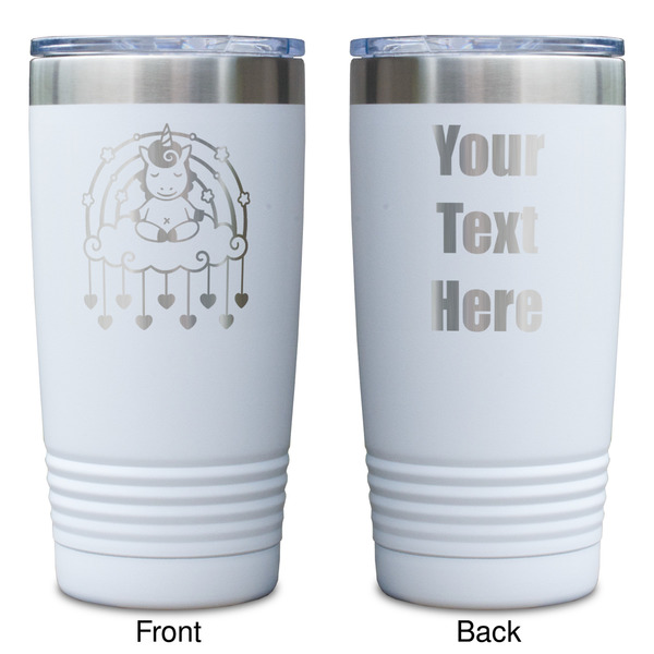 Rainbows and Unicorns White Polar Camel Tumbler - 20oz - Double Sided - Approval