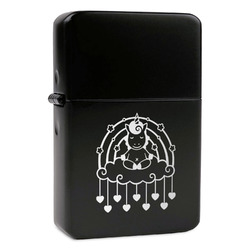 Rainbows and Unicorns Windproof Lighter - Black - Double Sided