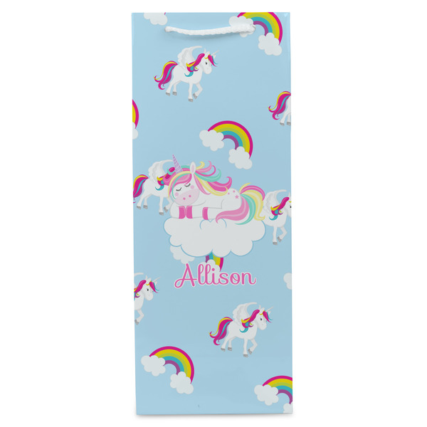 Rainbows and Unicorns Wine Gift Bag - Gloss - Front