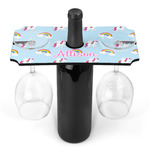 Rainbows and Unicorns Wine Bottle & Glass Holder (Personalized)