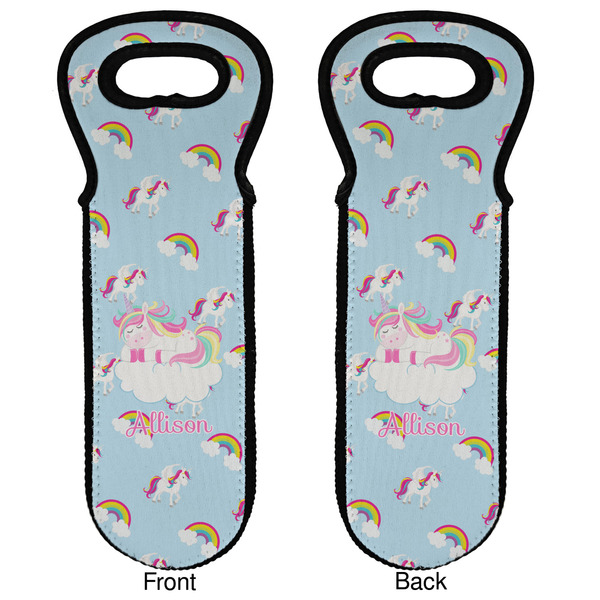 Rainbows and Unicorns Wine Tote Front & Back