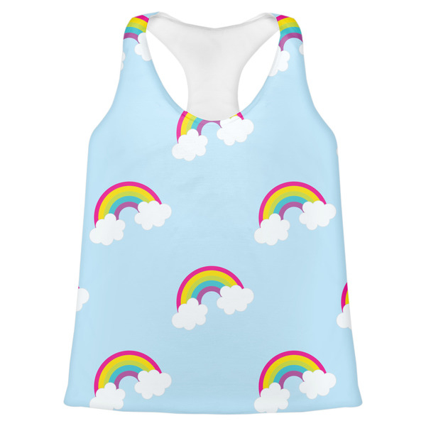 Custom Rainbows and Unicorns Womens Racerback Tank Top