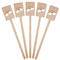 Rainbows and Unicorns Wooden 6.25" Stir Stick - Rectangular - Fan View