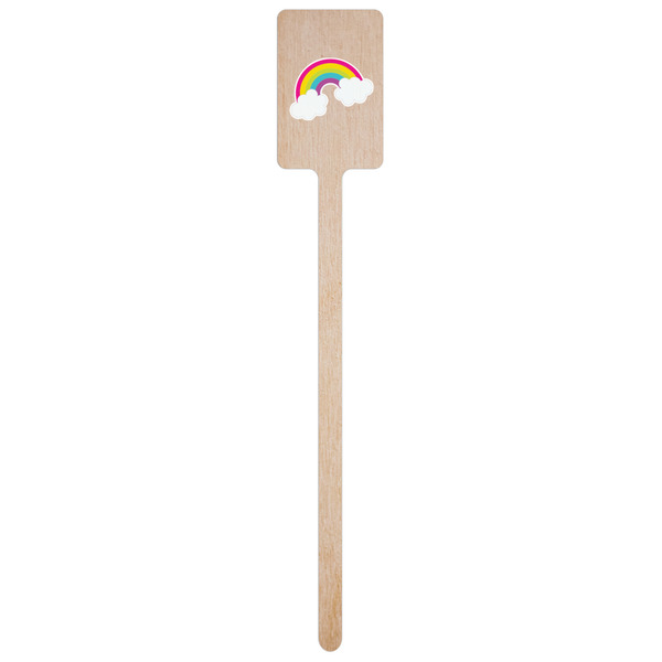 Rainbows and Unicorns Wooden 6.25" Stir Stick - Rectangular - Single Stick