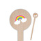 Rainbows and Unicorns Wooden 6" Food Pick - Round - Closeup