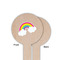 Rainbows and Unicorns Wooden 6" Food Pick - Round - Single Sided - Front & Back