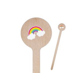 Rainbows and Unicorns 6" Round Wooden Stir Sticks - Single Sided