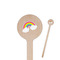 Rainbows and Unicorns Wooden 6" Stir Stick - Round - Closeup