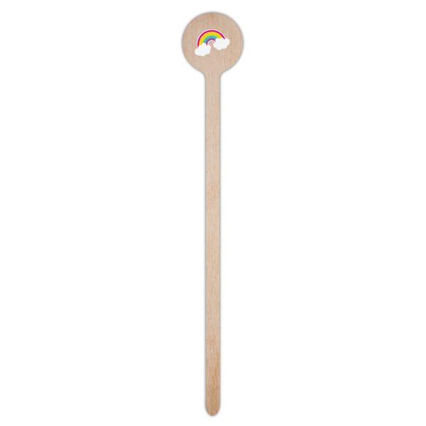 Rainbows and Unicorns Wooden 7.5" Stir Stick - Round - Single Stick