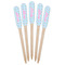 Rainbows and Unicorns Wooden Food Pick - Paddle - Fan View