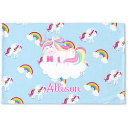 Rainbows and Unicorns Woven Mat w/ Name or Text