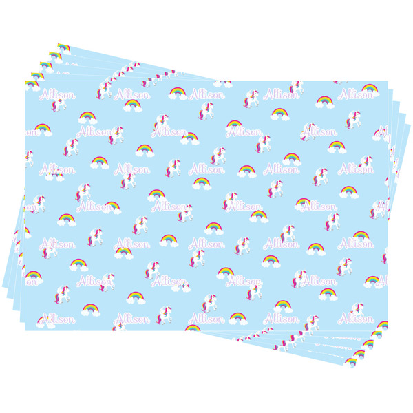 Rainbows and Unicorns Wrapping Paper - 5 Sheets Approval