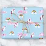 Rainbows and Unicorns Wrapping Paper (Personalized)