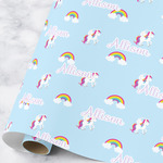 Rainbows and Unicorns Wrapping Paper Roll - Large (Personalized)