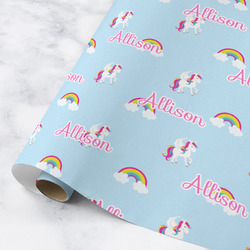 Rainbows and Unicorns Wrapping Paper Roll - Medium - Matte (Personalized)