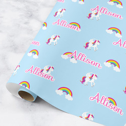Rainbows and Unicorns Wrapping Paper Roll - Small (Personalized)