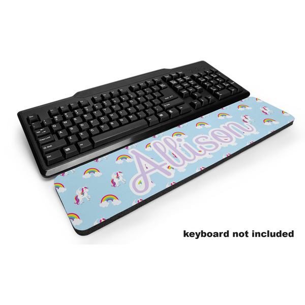 Custom Rainbows and Unicorns Keyboard Wrist Rest (Personalized)