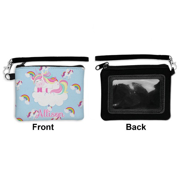 Rainbows and Unicorns Wristlet ID Cases - Front & Back