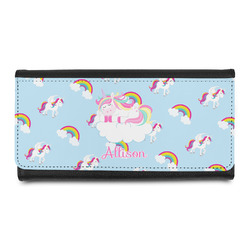 Rainbows and Unicorns Leatherette Ladies Wallet w/ Name or Text
