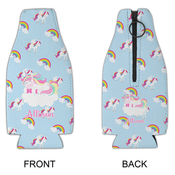 Rainbows and Unicorns Zipper Bottle Cooler - APPROVAL