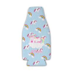 Rainbows and Unicorns Zipper Bottle Cooler (Personalized)