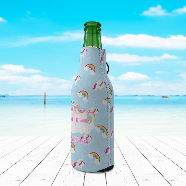 Rainbows and Unicorns Zipper Bottle Cooler - LIFESTYLE