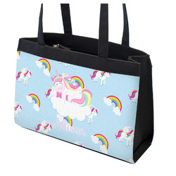 Rainbows and Unicorns Zippered Everyday Tote w/ Name or Text