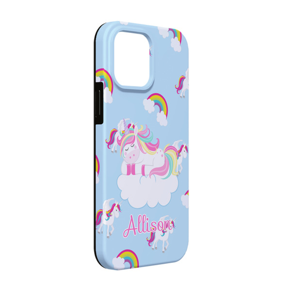 Custom Rainbows and Unicorns iPhone Case - Rubber Lined - iPhone 13 Pro (Personalized)