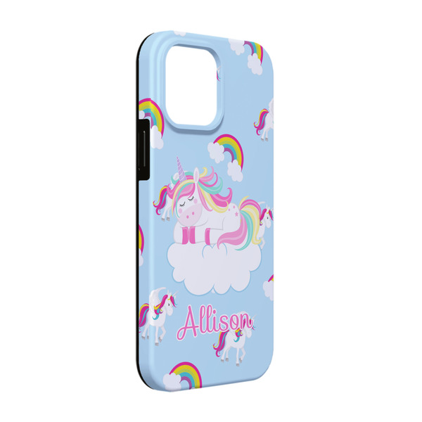Custom Rainbows and Unicorns iPhone Case - Rubber Lined - iPhone 13 (Personalized)
