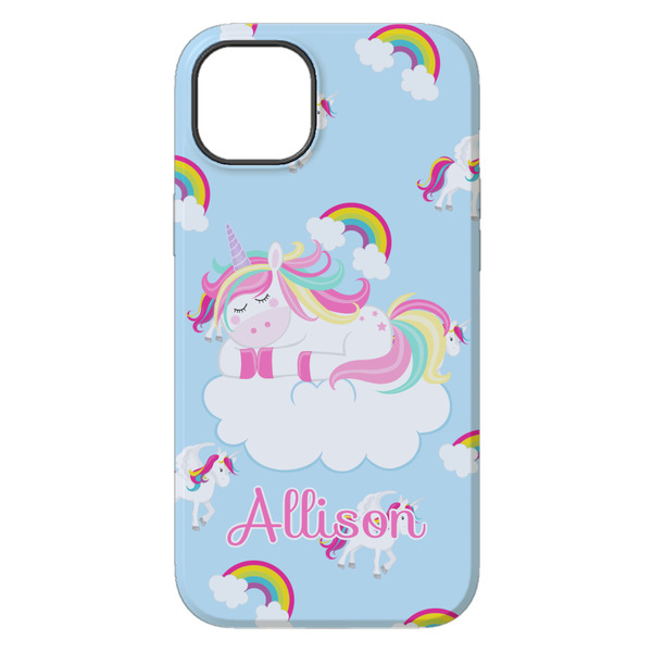 Rainbows and Unicorns iPhone 14 Plus Tough Case - Back