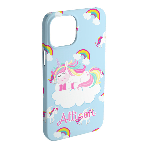 Custom Rainbows and Unicorns iPhone Case - Plastic - iPhone 15 Plus (Personalized)