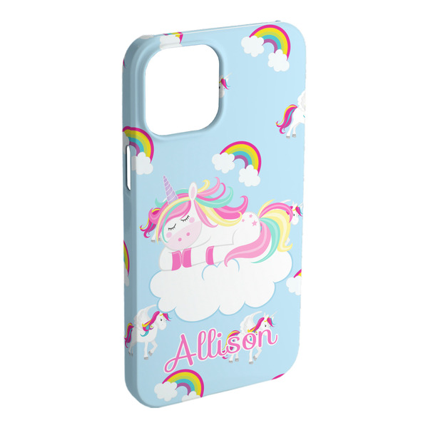 Custom Rainbows and Unicorns iPhone Case - Plastic - iPhone 15 Pro Max (Personalized)